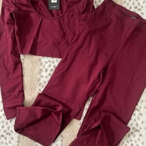 Fashion Nova Red High-Waisted Leggings